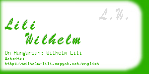 lili wilhelm business card